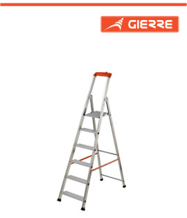 Алуминиева домакинска стълба GIERRE 5+1 стъпала